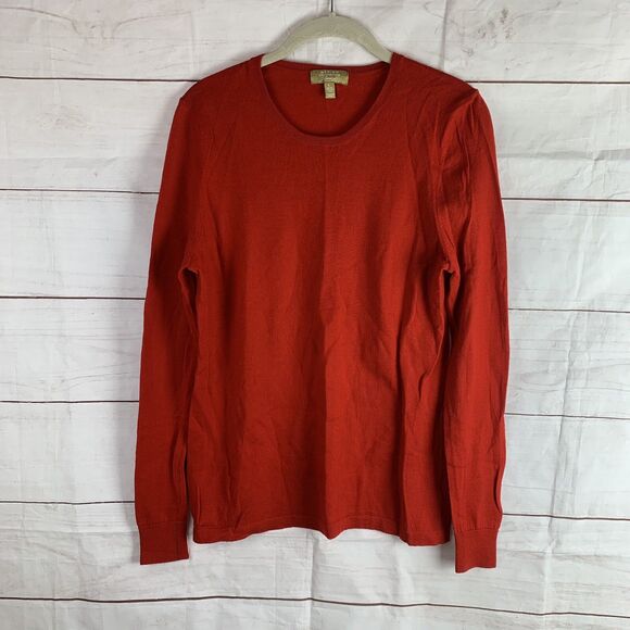 Merino Charter Club Luxury Macys Red Sweater Wool Large Medium M 8 10 Pullover - Picture 4 of 14